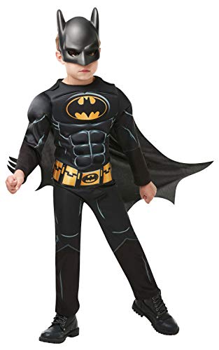 Ciao 11720.3-4 Batman 2 en 1 3-4 Girgio con músculos pectorales acolchados niño Disfraz original de DC Comics negro tamaño 3-4 años Classic/Dark Knight 